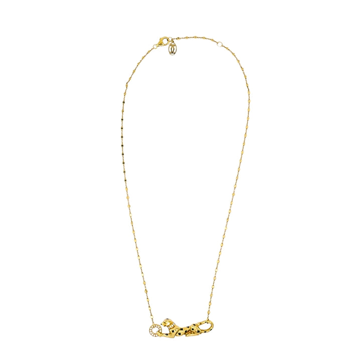 Cartier Panthère de Cartier Pendant 18k Gold Diamond  Necklace
