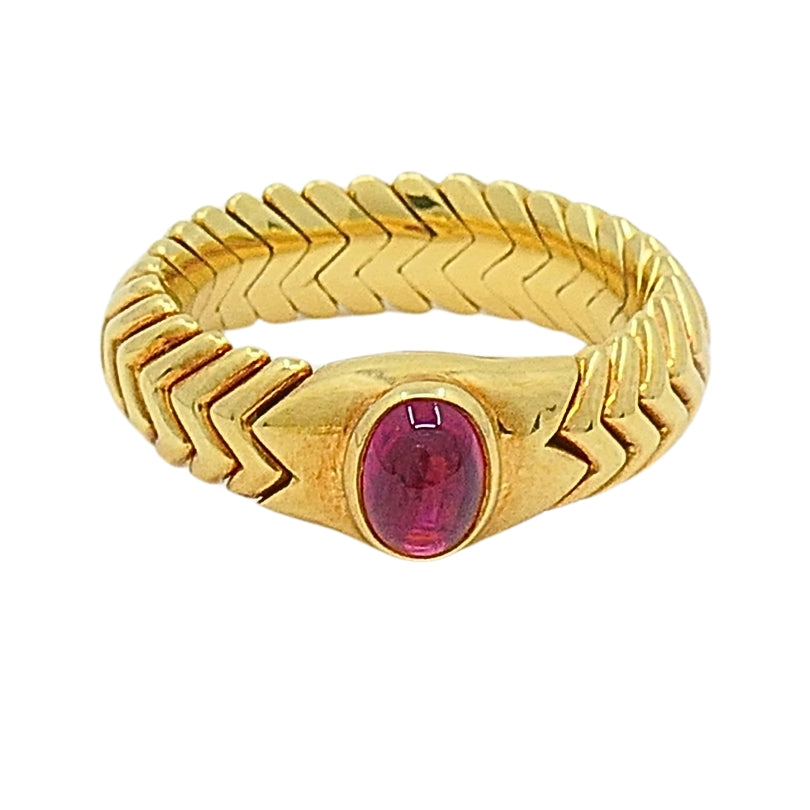 Bvlgari  Spiga 18K Gold Tourmaline Ring