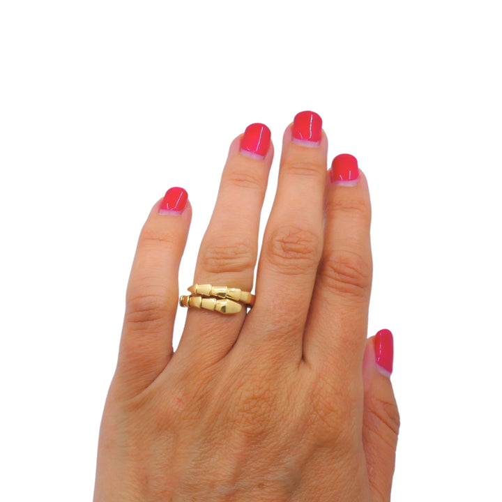 Bulgari Bvlgari Serpenti Viper 18k Gold Single Coiled Snake Ring