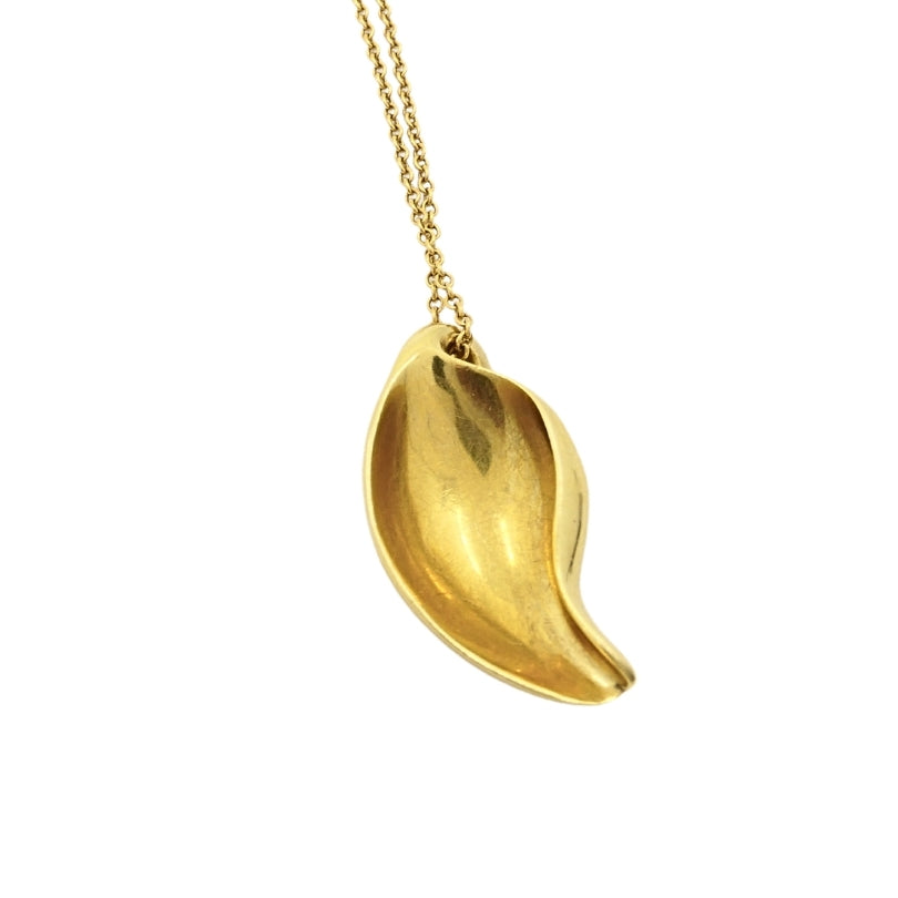 Elsa Peretti Tiffany & Co. 18k Gold Calla Lily Pendant Necklace