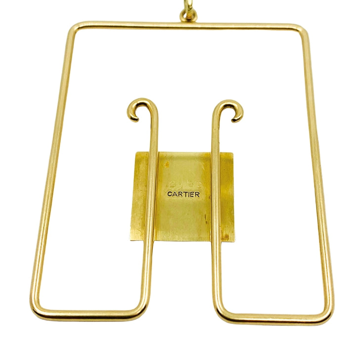 Cartier Vintage Money Clip 18k Gold Pendant