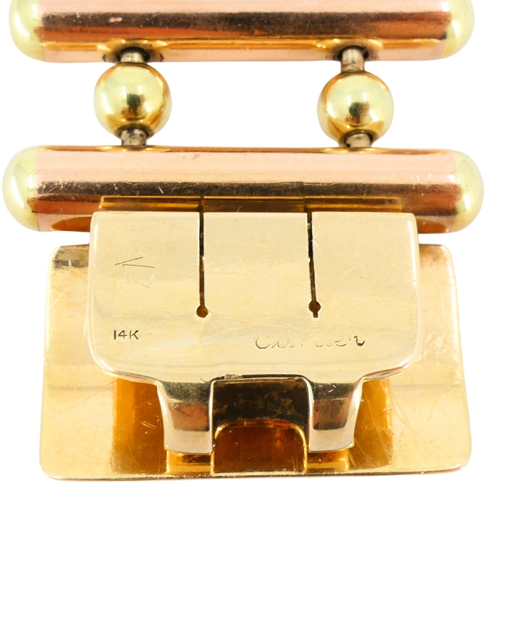 Cartier Retro 14k Gold Bracelet Yellow and Rose Gold