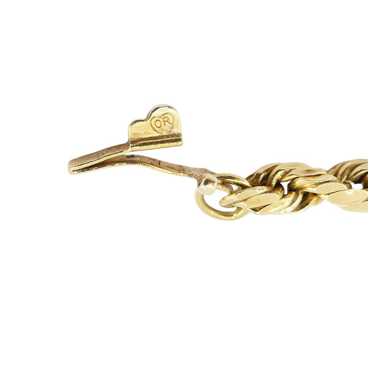 Vintage Libra 14k Gold Pendant Rope Chain Necklace