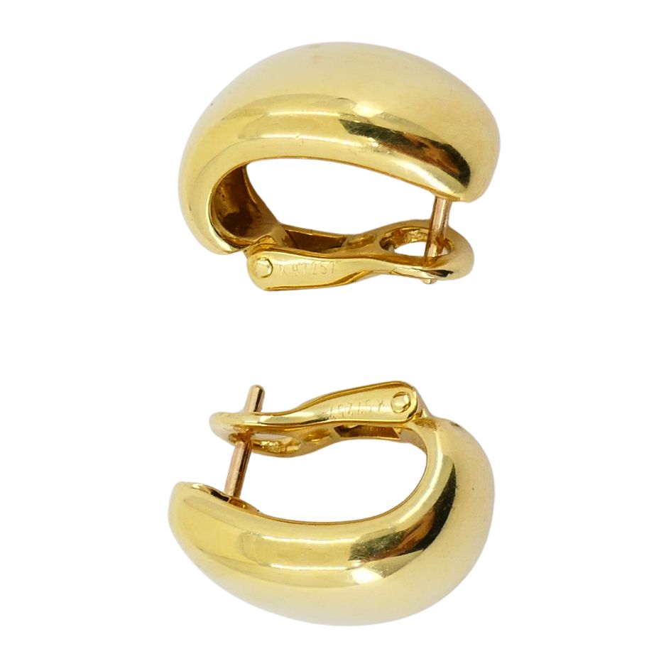 Vintage Cartier 18k Gold Nouvelle Vague Earrings