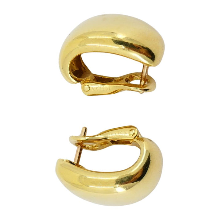 Vintage Cartier 18k Gold Nouvelle Vague Earrings