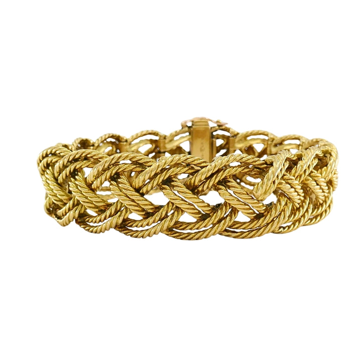 Boucheron Paris 18k Gold Braided Rope Bracelet