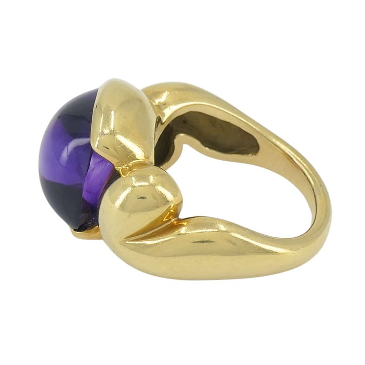 Gucci 18k Gold Amethyst Ring 6.5