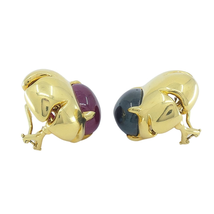 Seaman Schepps Earrings 18k Gold Gemstone