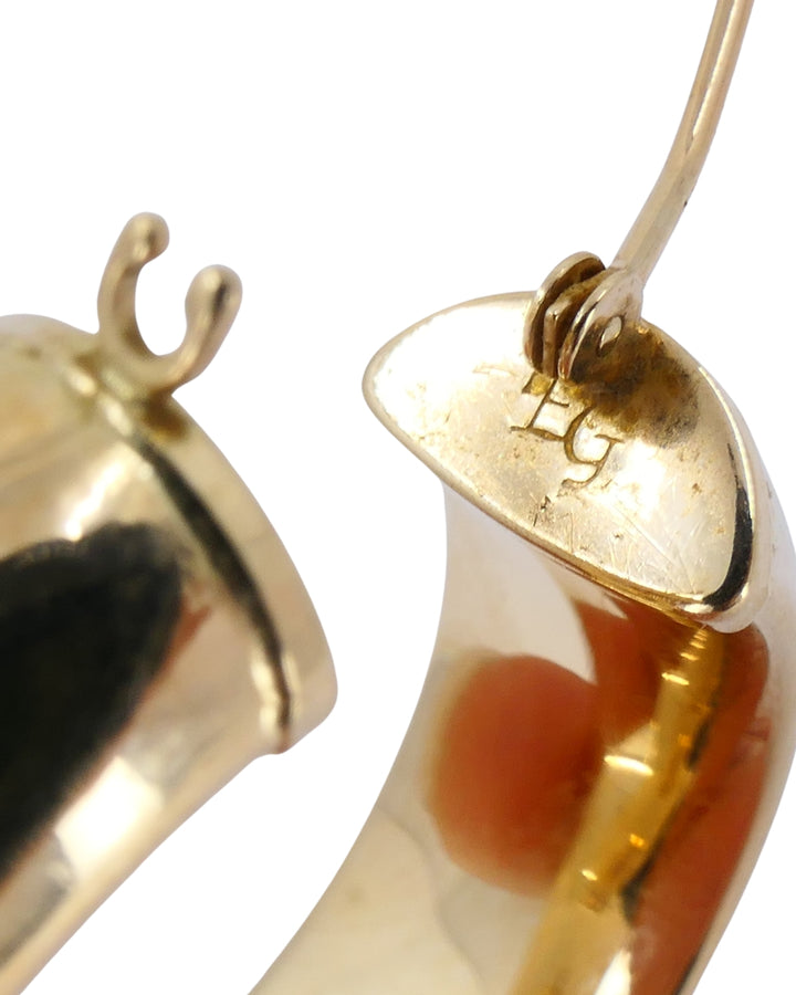 Vintage 14k Gold Hoop Earrings Estate Jewelry