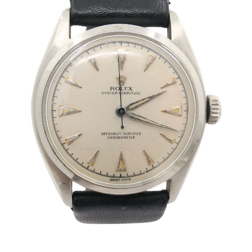 Vintage Rolex Oyster Perpetual 6084 Stainless Steel Wristwatch c. 1950s