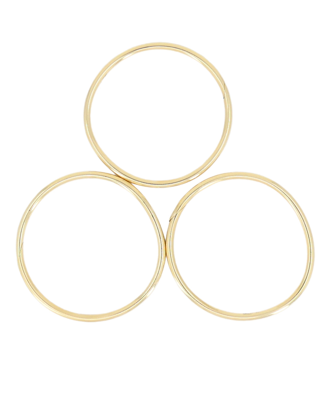 Vintage 1950s Cartier Bangles 14k Gold Set of Three Bracelets