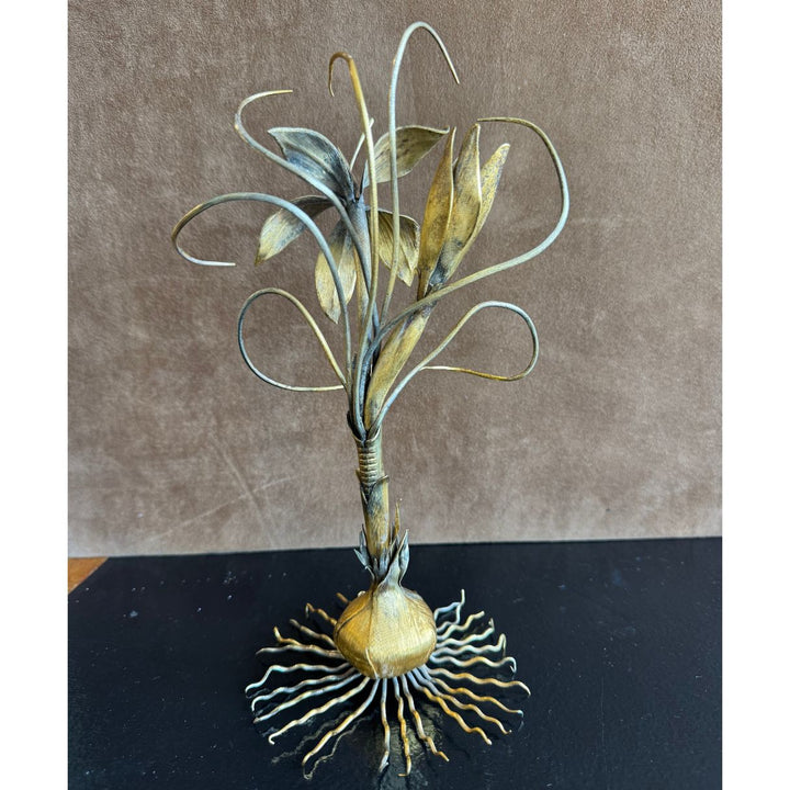 Vintage Tiffany & Co. Gilded Sterling Silver Botanical Floral Sculpture, Mexico