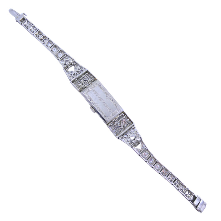 Tiffany & Co. Art Deco Diamond Platinum Ladies Watch, circa 1925