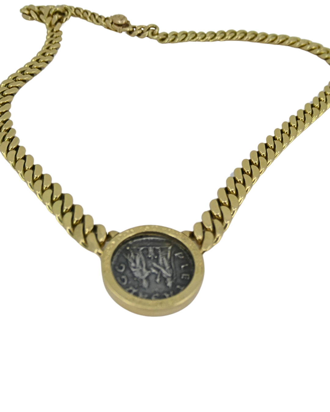 Bvlgari Vintage Bulgari Monete Necklace 18k Gold & Roman Coin