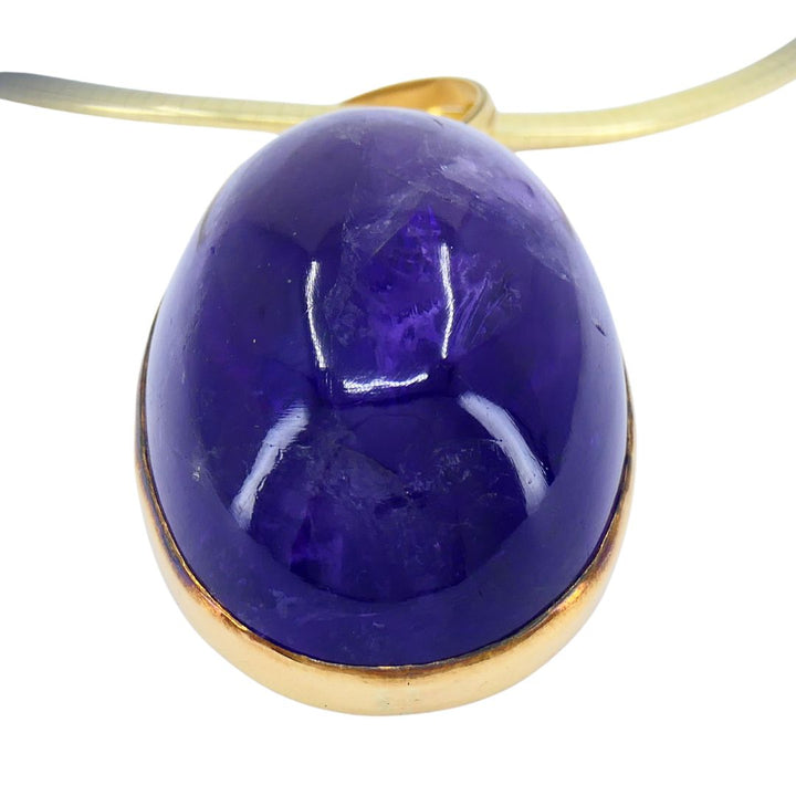 Vintage Gold Amethyst Pendant Necklace