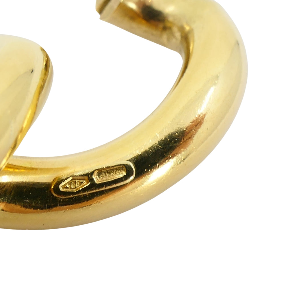 Vintage Italian Bracelet 18k Gold Marquise Shape Link