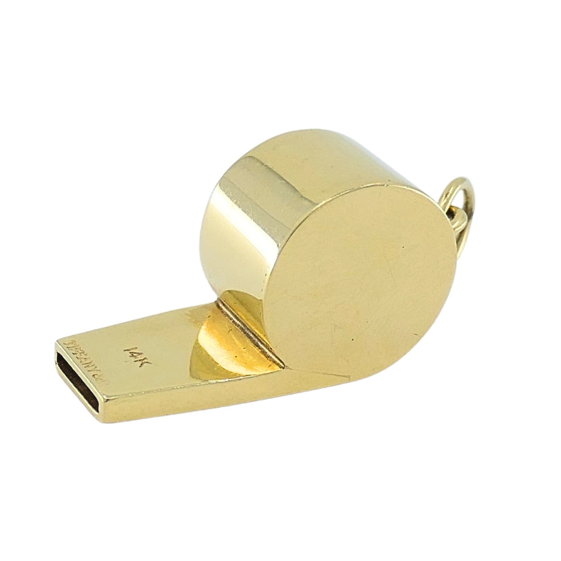 Vintage Tiffany & Co. Whistle Pendant 14k Gold