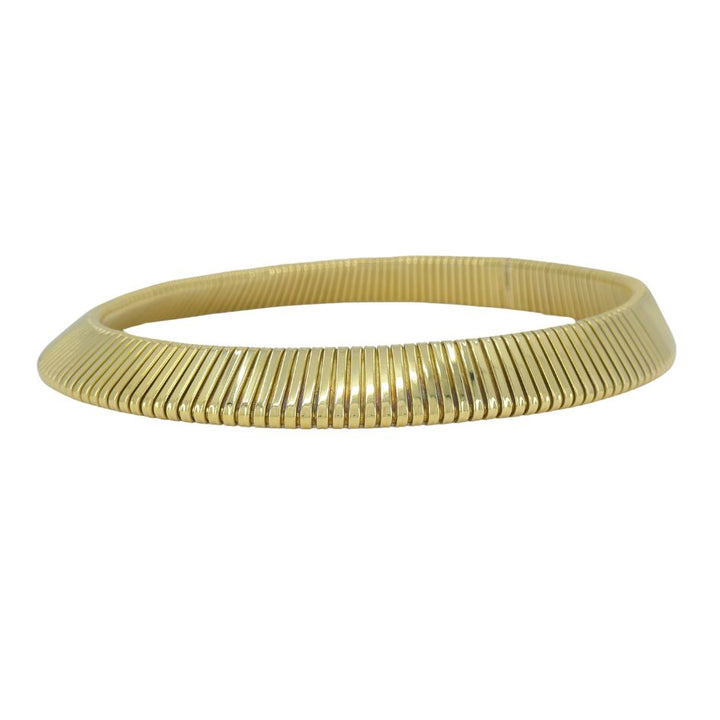 Vintage Carlo Weingrill 18k Gold Tubogas Choker Necklace