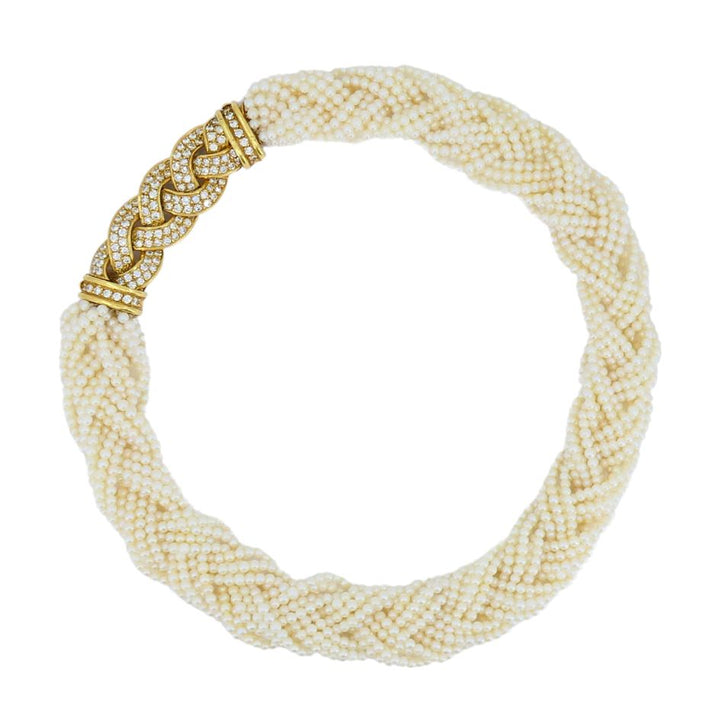Van Cleef & Arpels Set 18k Gold Diamond Interchangeable Gemstone Bead Necklaces