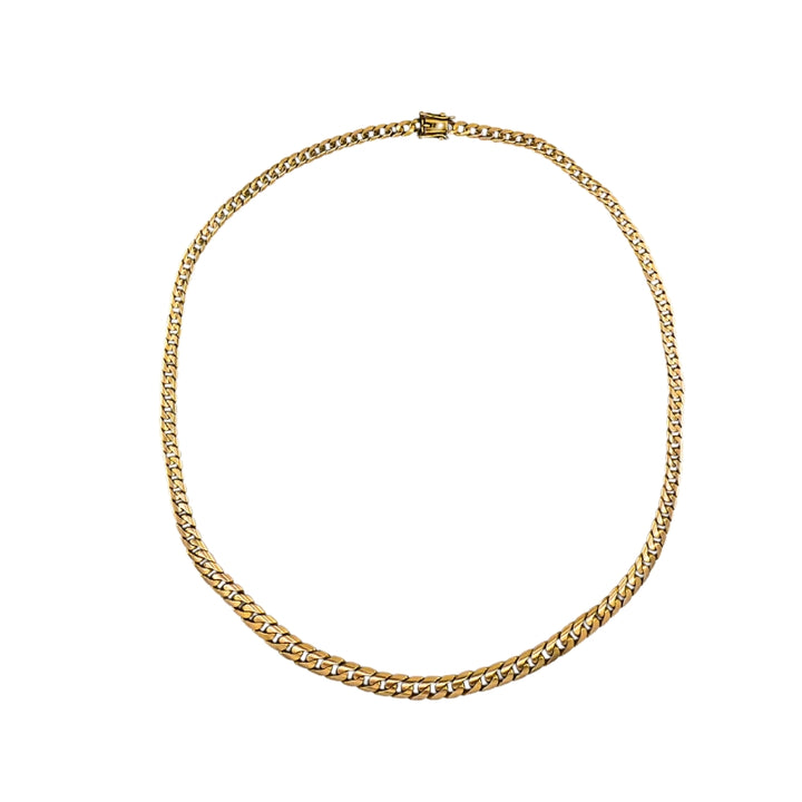 Vintage 18k Gold Curb Link Chain Necklace
