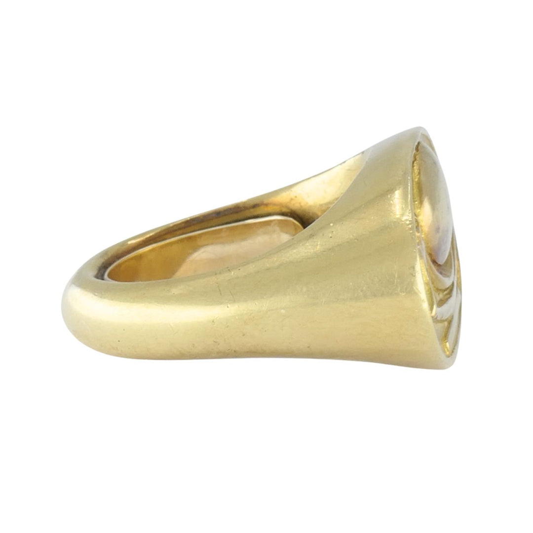 Vintage 1978 Egyptian Revival 18k Gold Signet Ring
