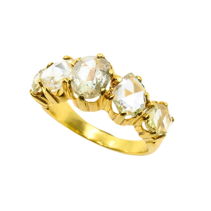 Victorian Ring Rose Cut Diamond Gold