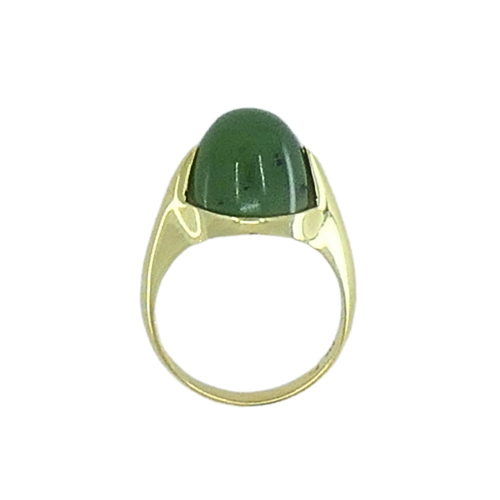 Vintage Green Jade Ring 14k Gold