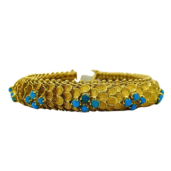 Vintage Cartier Bracelet Turquoise 18k Gold