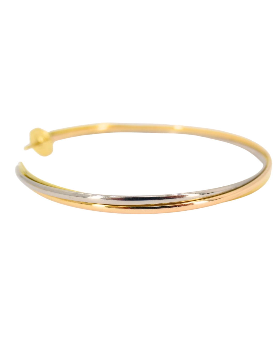 Cartier Trinity Hoop Earrings 18k Tri-Color Gold