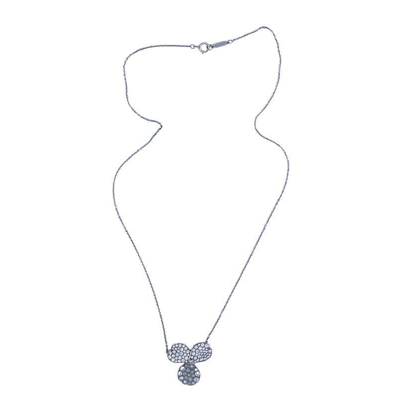 Tiffany & Co. Platinum Diamond Paper Flowers Pendant Necklace