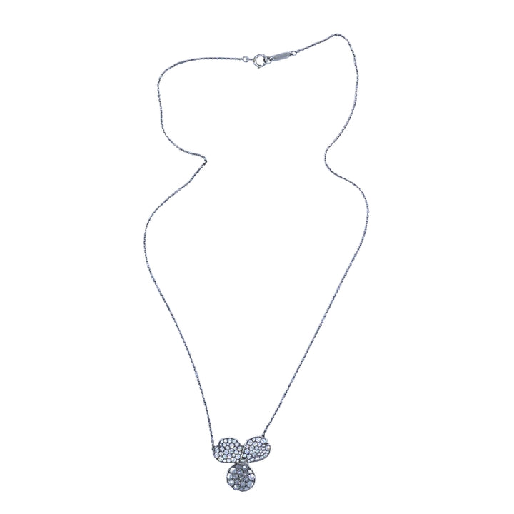 Tiffany & Co. Platinum Diamond Paper Flowers Pendant Necklace