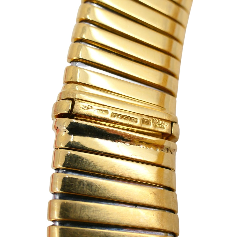Bvlgari Bulgari Tubogas Necklace 18k Gold Steel