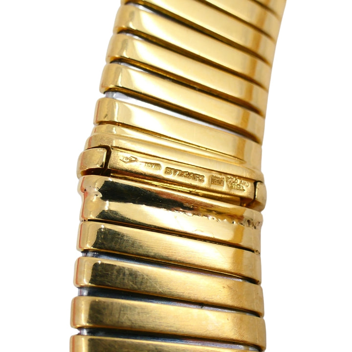 Bvlgari Bulgari Tubogas Necklace 18k Gold Steel