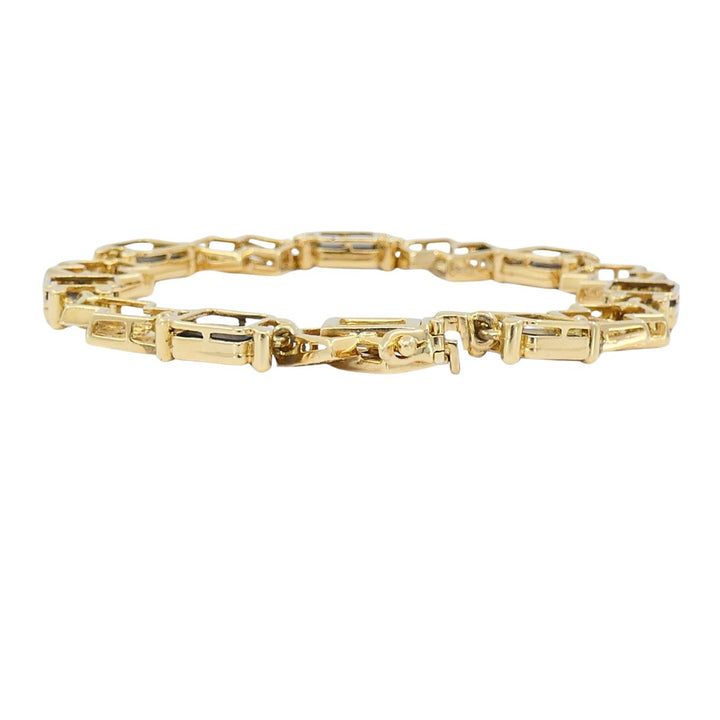 Vintage Van Cleef & Arpels 18k Gold Diamond Onyx Bracelet