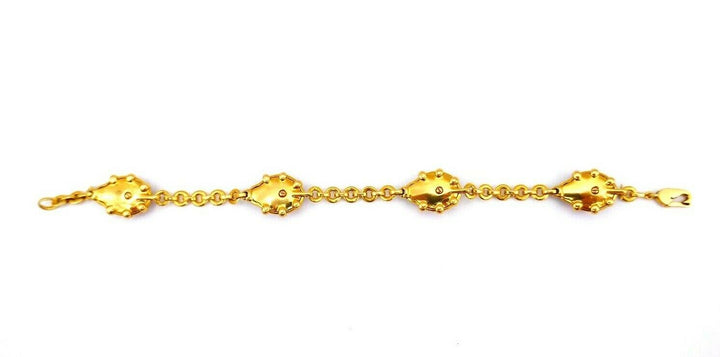 Cartier Vintage Yellow Gold Enamel Ladybug Bracelet