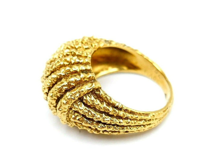 Van Cleef & Arpels Braided Yellow Gold Dome Ring