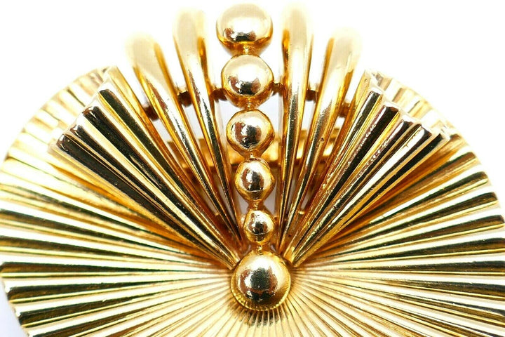 Cartier Retro 14k Yellow Gold Leaf Brooch