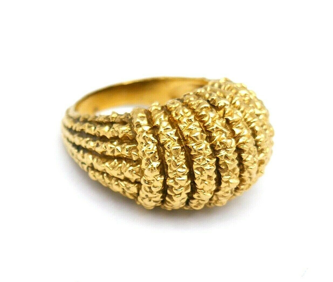 Van Cleef & Arpels Braided Yellow Gold Dome Ring