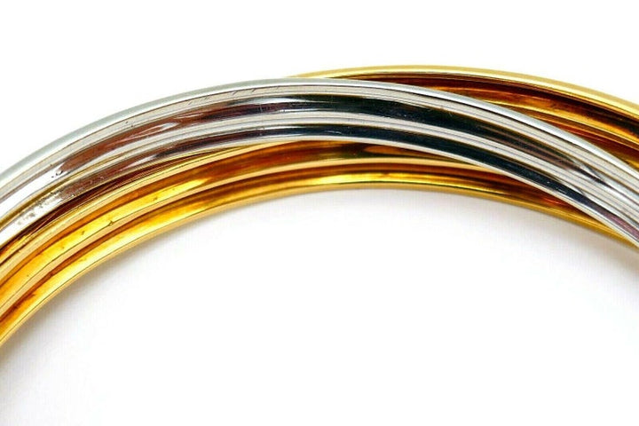 Tiffany & Co. Vintage Two-Tone Gold Trinity Bangle Bracelets