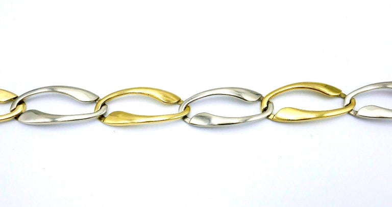 Vintage Two-Tone 18k Gold Link Bracelet