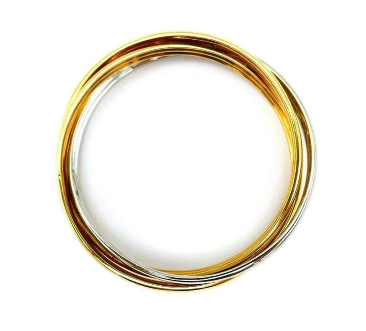 Tiffany & Co. Vintage Two-Tone Gold Trinity Bangle Bracelets