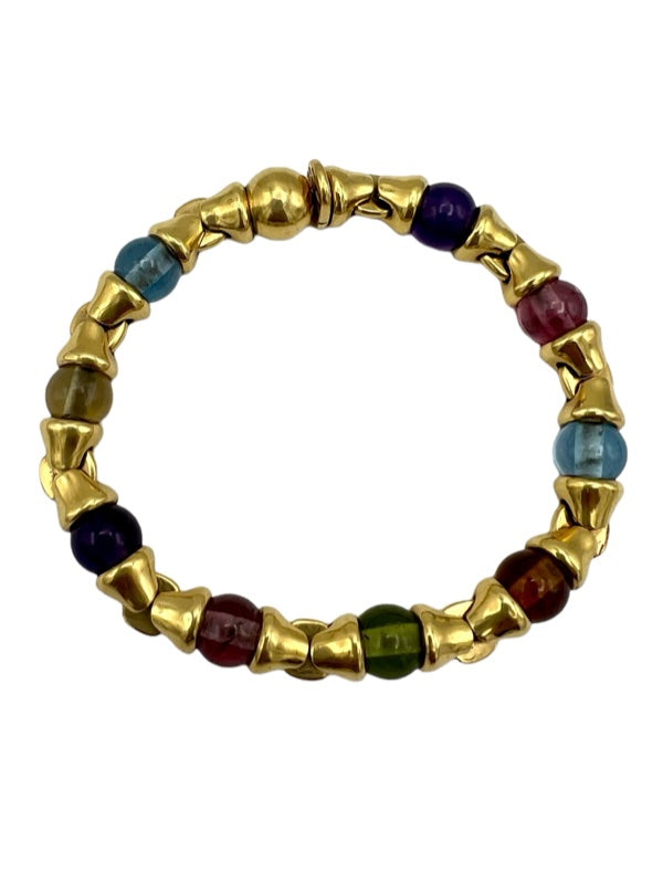 Bulgari Gold Bracelet with Gemstones 1990s