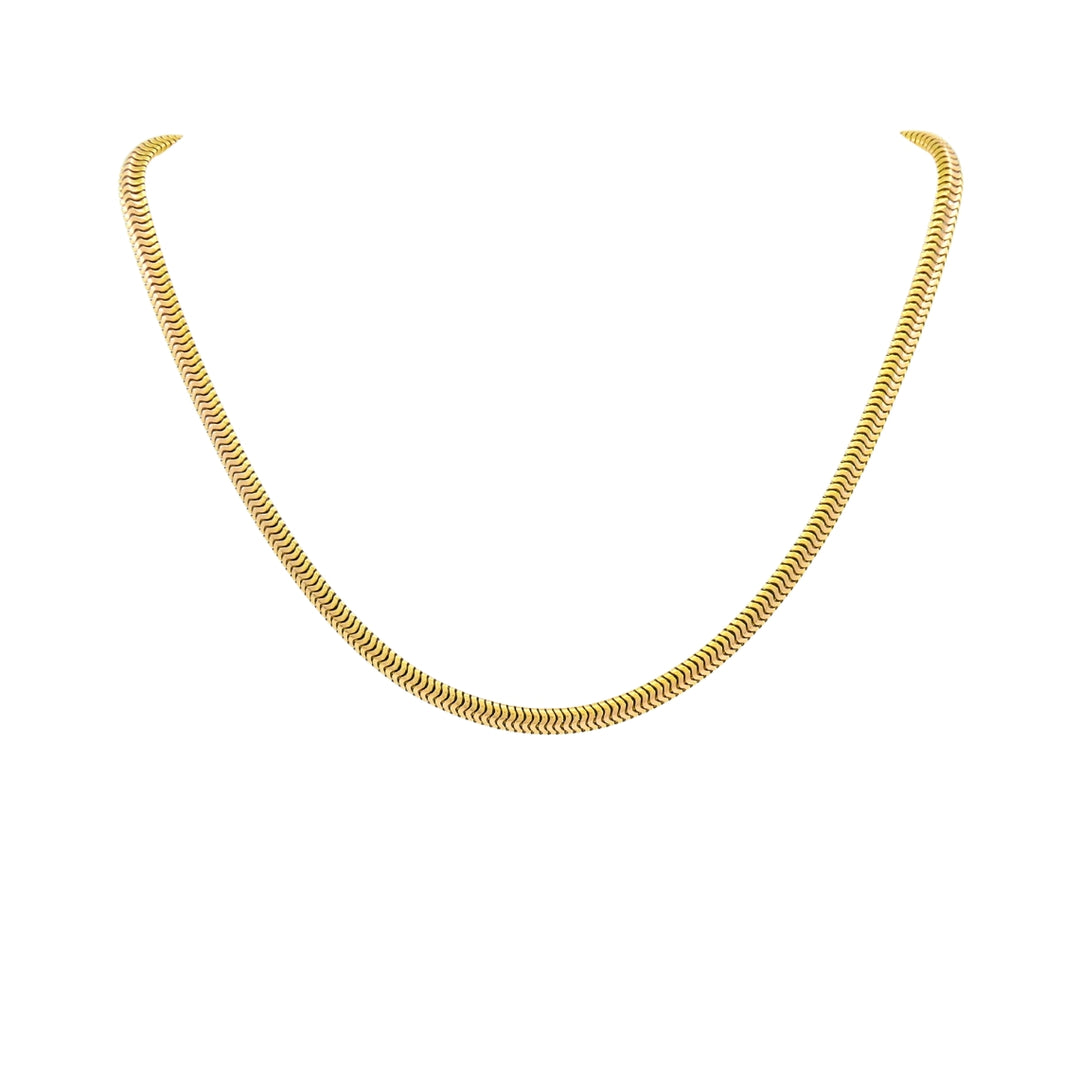 Vintage 14k Gold Snake Chain Necklace