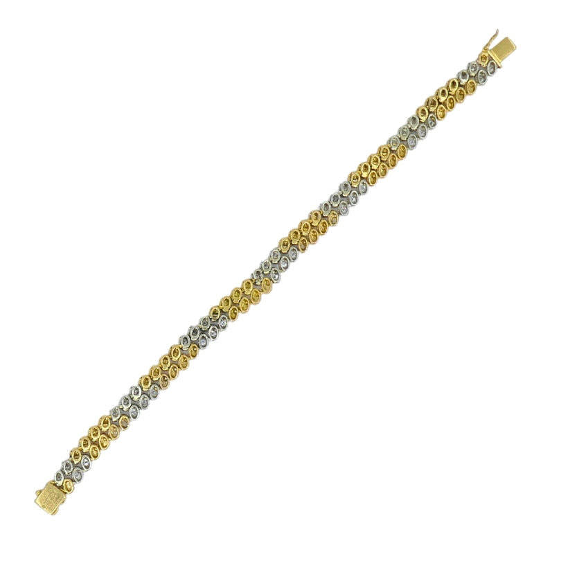 Van Cleef & Arpels Bezel Set Diamond Bracelet 18k Gold