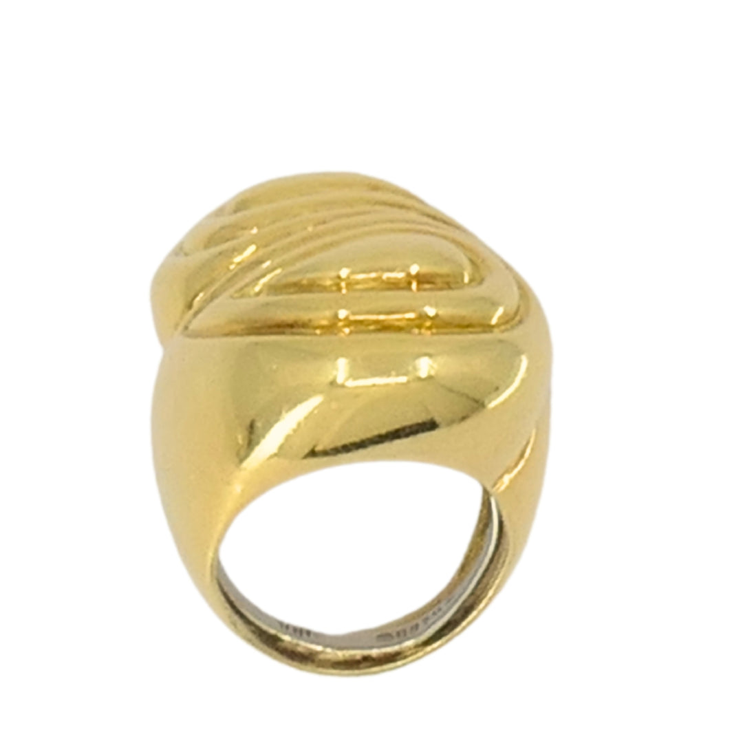 Vintage David Webb 18k Gold Cocktail Ring Sculptural Design