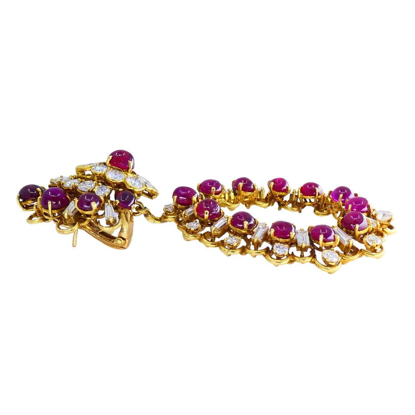 Boucheron Ruby And Diamond Earrings Day & Night Vintage Jewelry