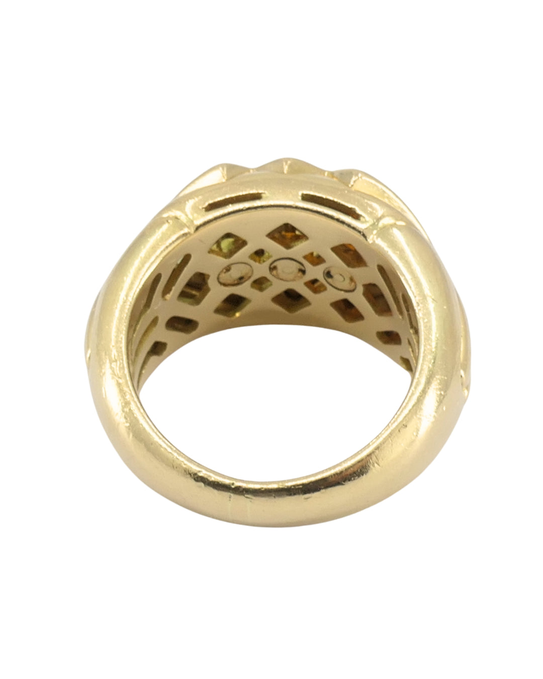 Bvlgari Bulgari Gemstone 18k Gold Cocktail Ring circa 1990s
