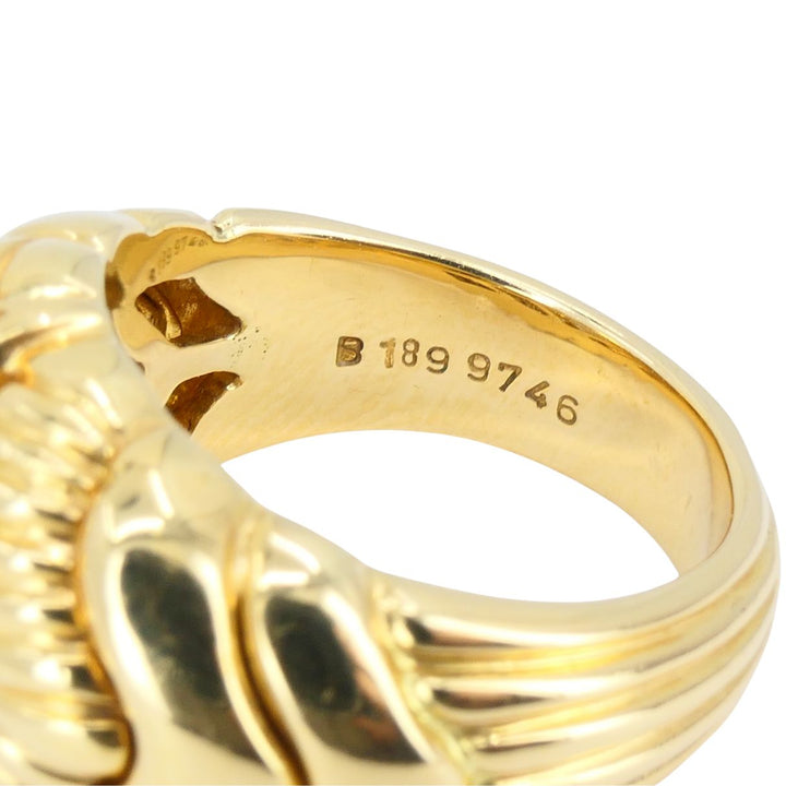 Vintage Boucheron 18k Gold Diamond Dome Ring