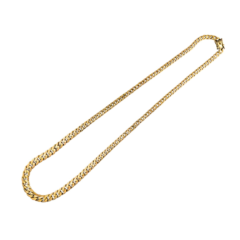 Vintage 18k Gold Curb Link Chain Necklace