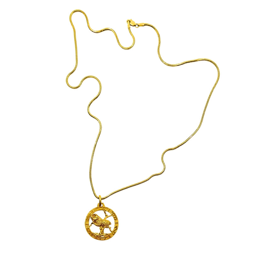 Aries Pendant Gold 18k Zodiac Jewelry 14k Necklace